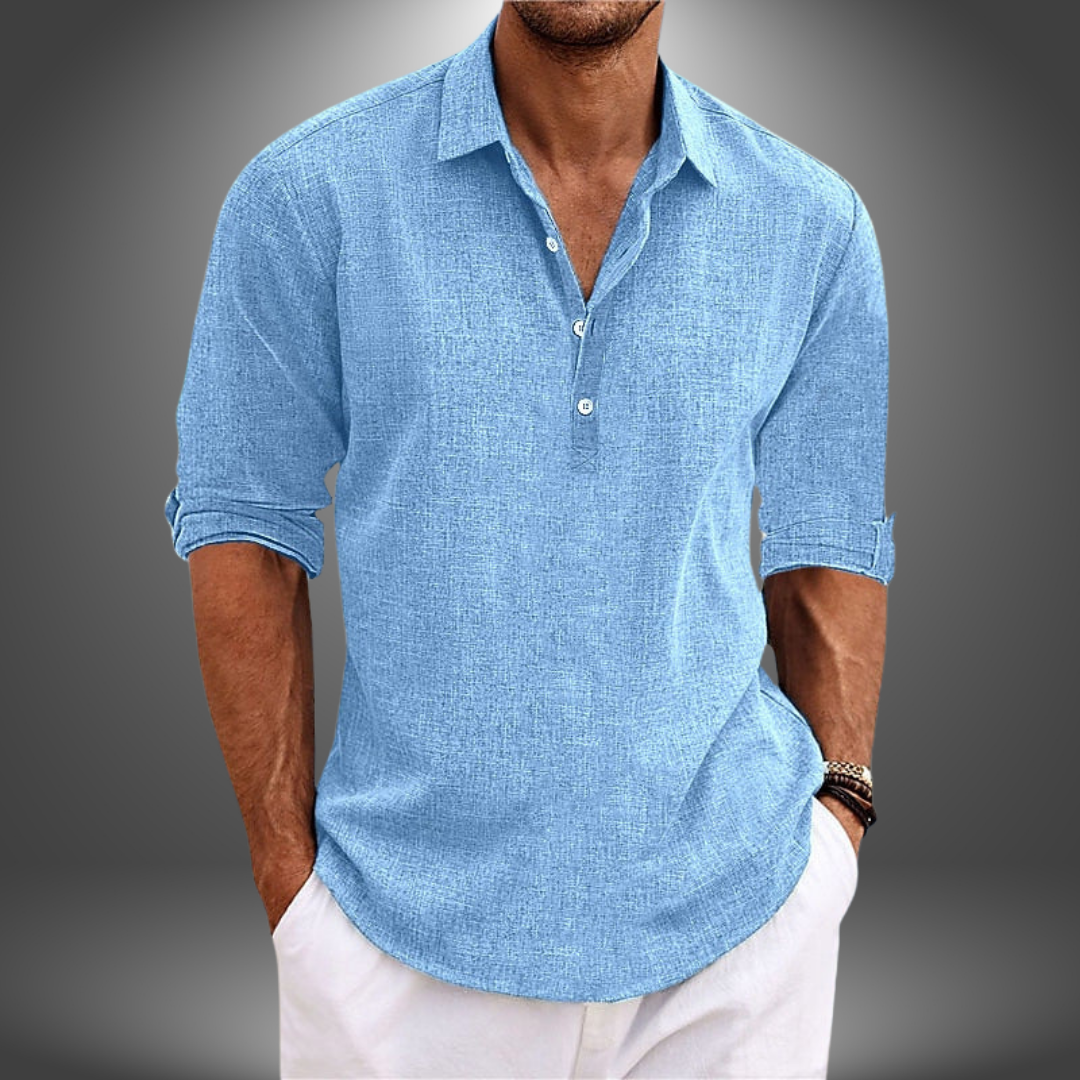 AMEDEO™ | Elegante Camicia in Cotone e Lino