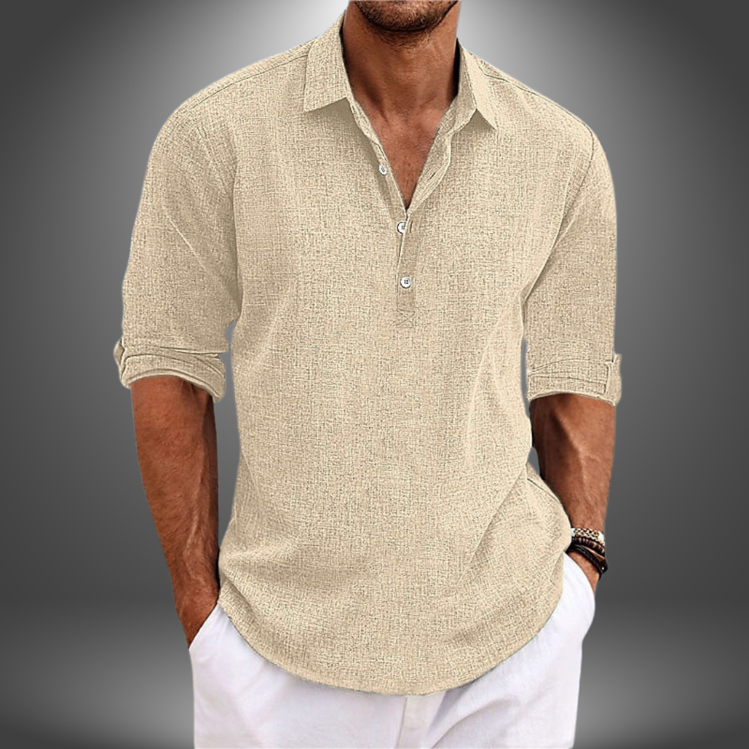AMEDEO™ | Elegante Camicia in Cotone e Lino