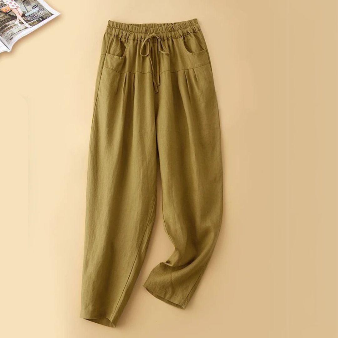 MARGHERITA™ | Pantaloni estivi misto lino-cotone