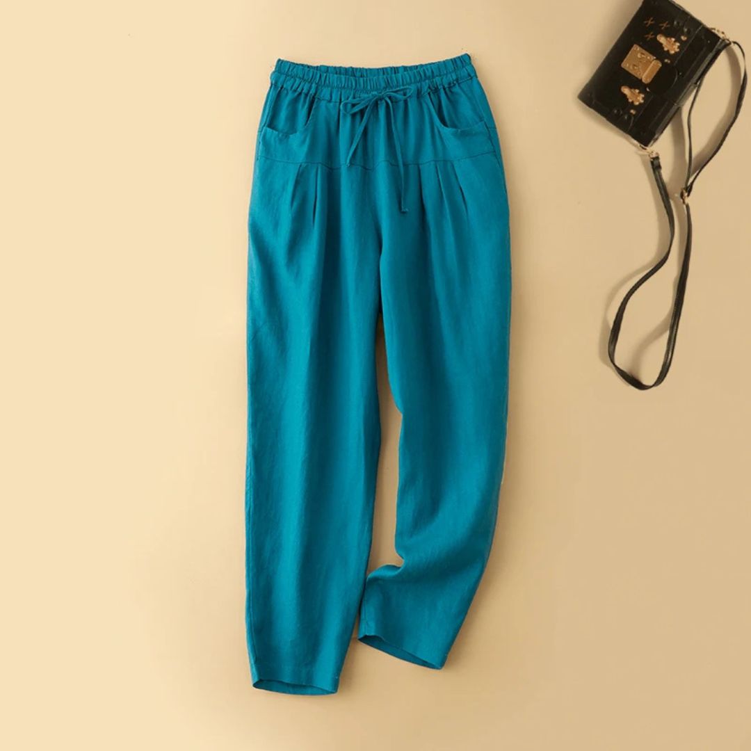 MARGHERITA™ | Pantaloni estivi misto lino-cotone