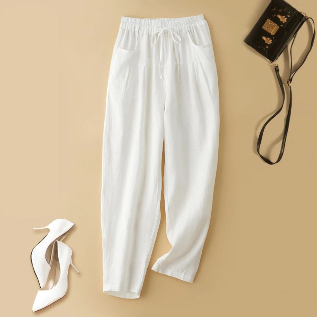 MARGHERITA™ | Pantaloni estivi misto lino-cotone