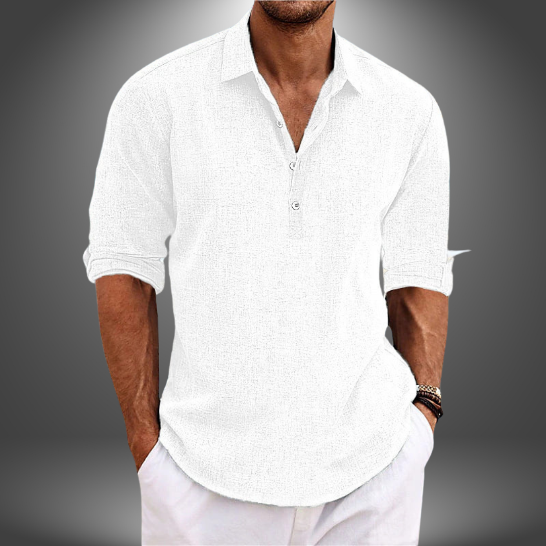 AMEDEO™ | Elegante Camicia in Cotone e Lino