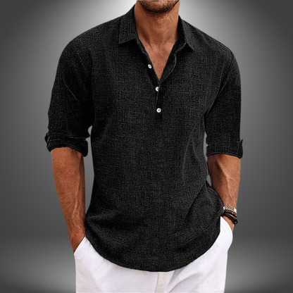 AMEDEO™ | Elegante Camicia in Cotone e Lino