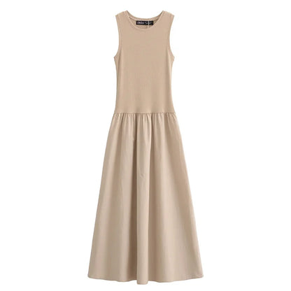 ALBA™ | Vestito smanicato lungo