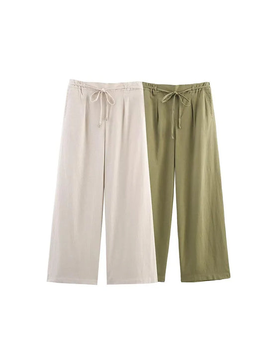 CHIARA™ | Pantaloni a gamba larga in lino