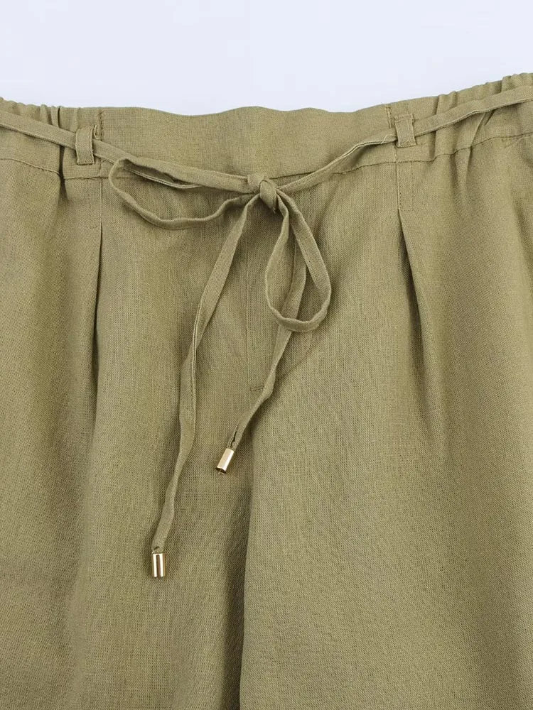 CHIARA™ | Pantaloni a gamba larga in lino