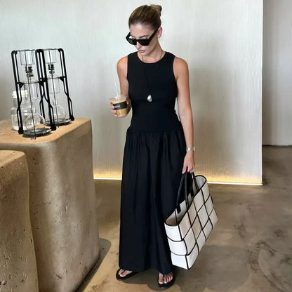 ALBA™ | Vestito smanicato lungo