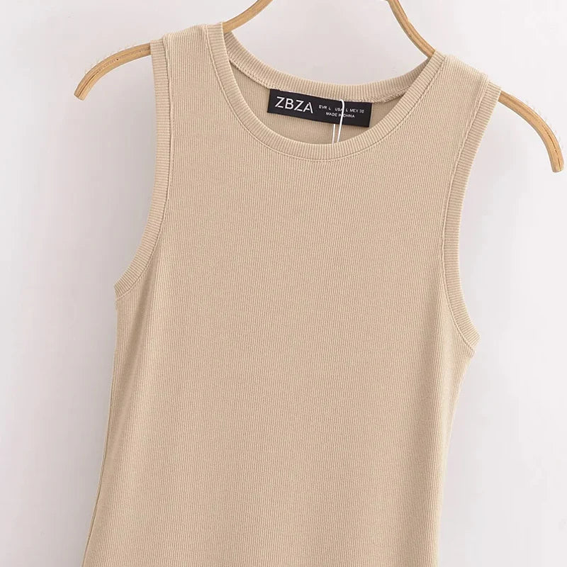 ALBA™ | Vestito smanicato lungo