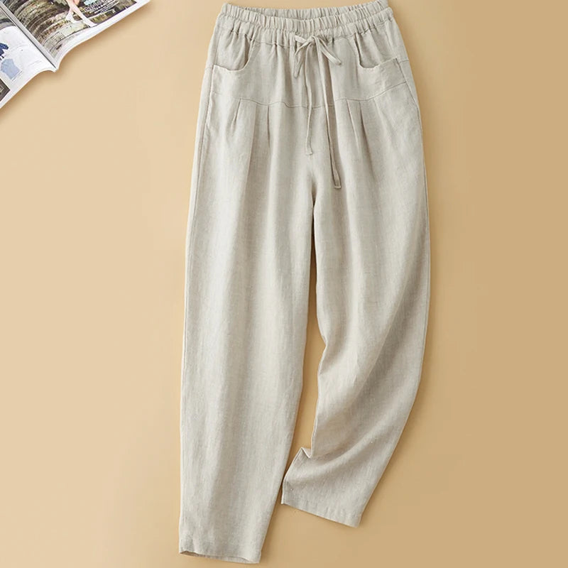 MARGHERITA™ | Pantaloni estivi misto lino-cotone