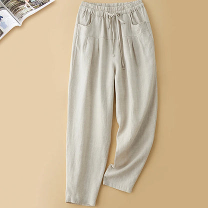 MARGHERITA™ | Pantaloni estivi misto lino-cotone