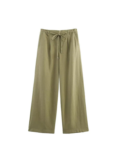 CHIARA™ | Pantaloni a gamba larga in lino