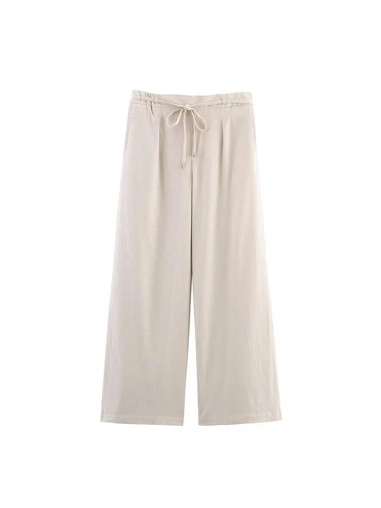CHIARA™ | Pantaloni a gamba larga in lino